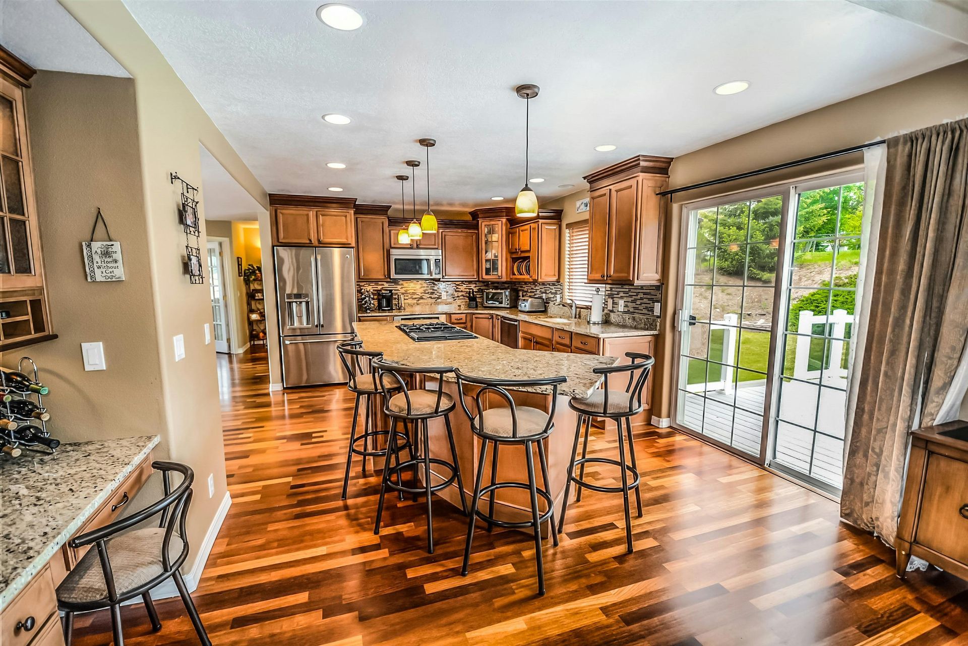 Hardwood flooring in a finished home