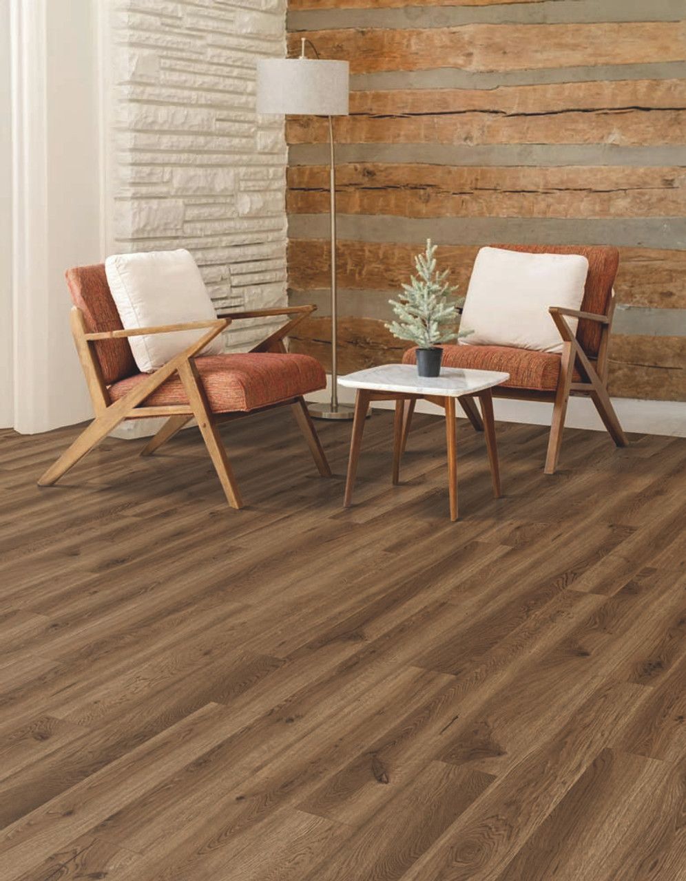 Luxury vinyl flooring in a finished home