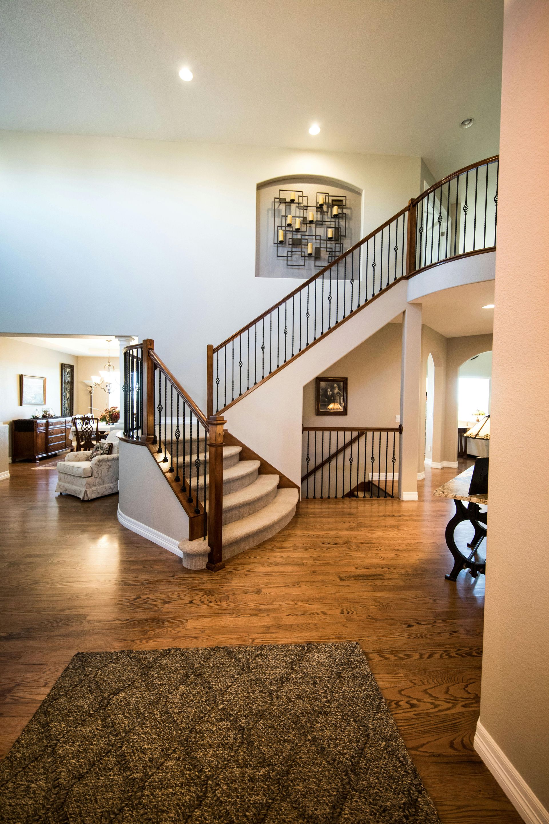 Stairs & runners flooring in a finished home